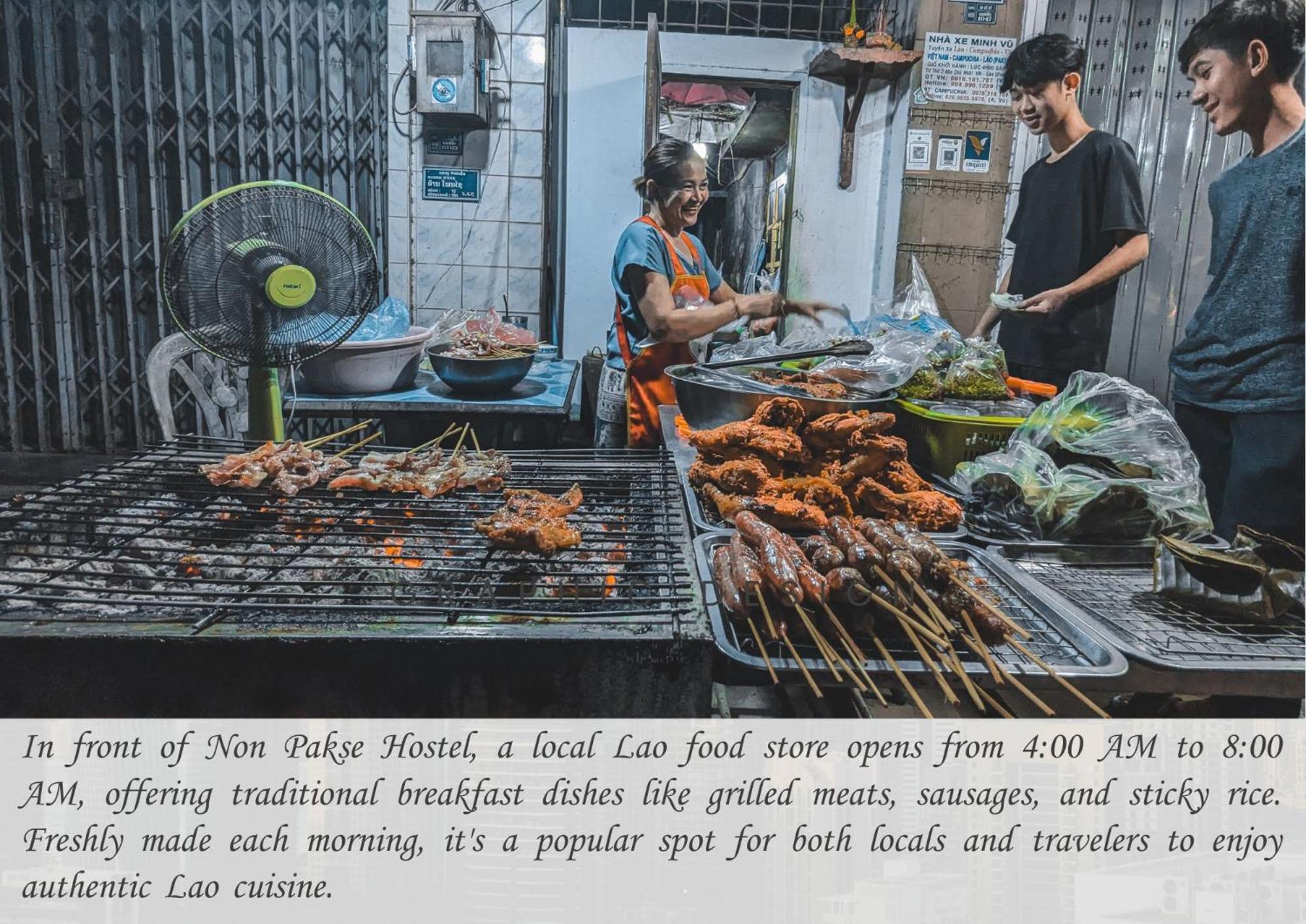 Non Pakse Hostel & Coffee House Luaran gambar